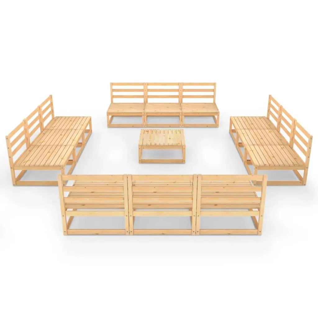 13 Piece Garden Lounge Set Solid Pinewood Price