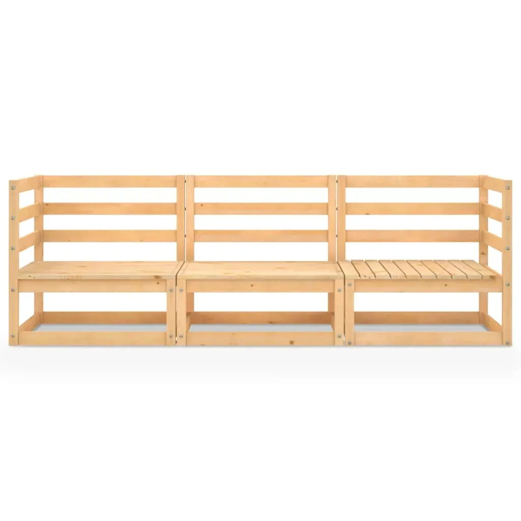 Garden 3-Seater Sofa Solid Pinewood Price