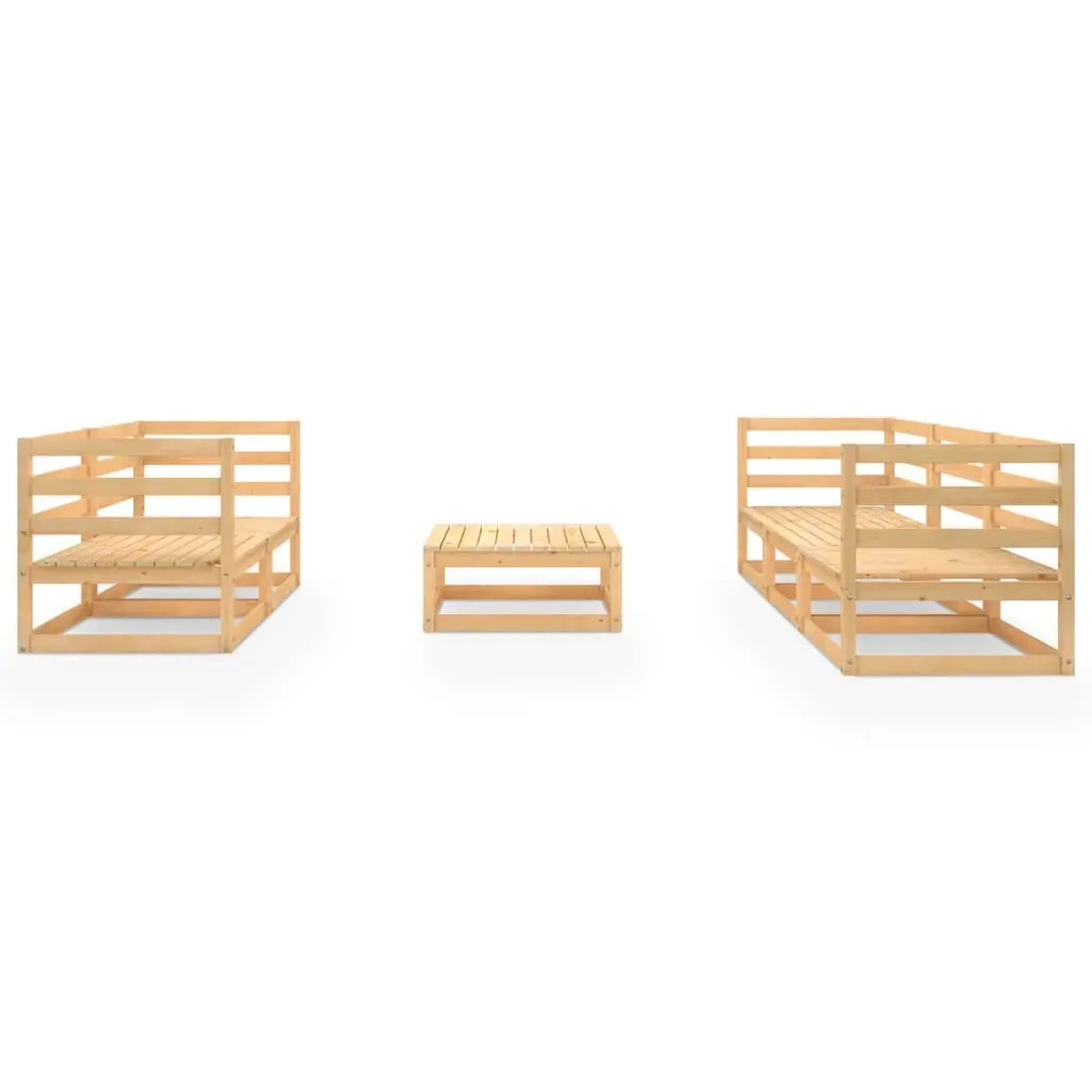 6 Piece Garden Lounge Set Solid Pinewood Price
