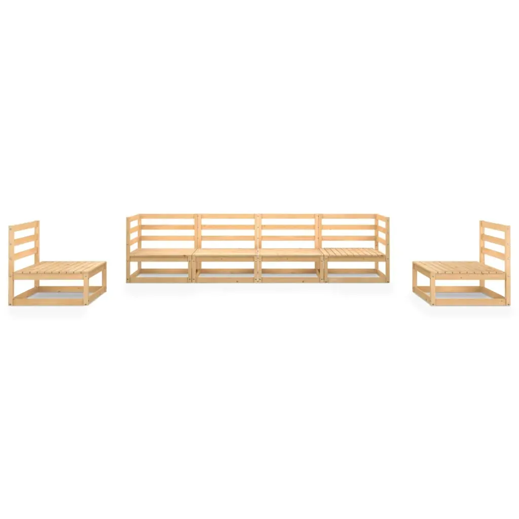 6 Piece Garden Lounge Set Solid Pinewood Price