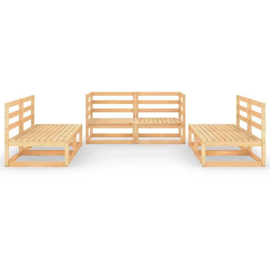 6 Piece Garden Lounge Set Solid Pinewood Price