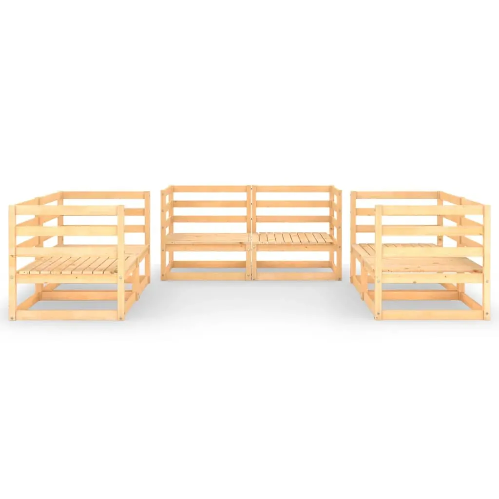 6 Piece Garden Lounge Set Solid Pinewood Price
