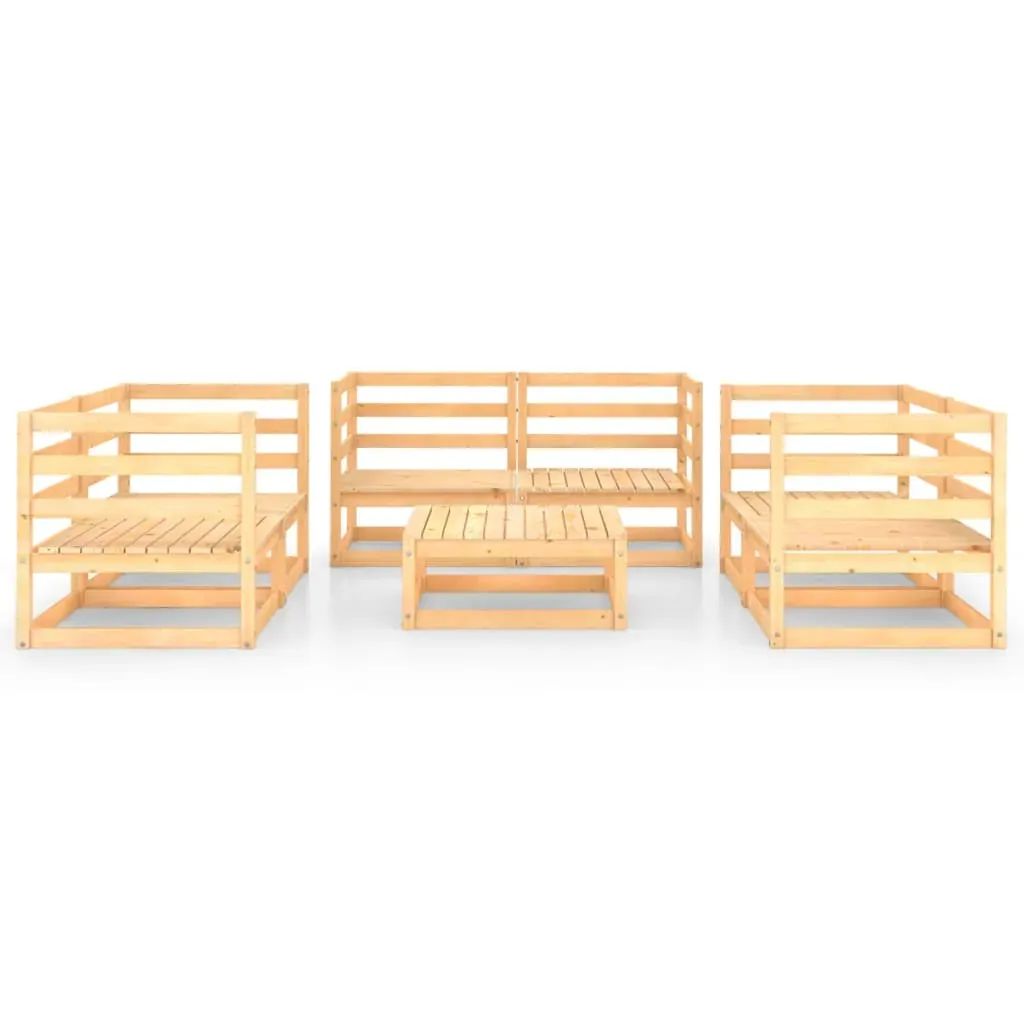 7 Piece Garden Lounge Set Solid Pinewood Price