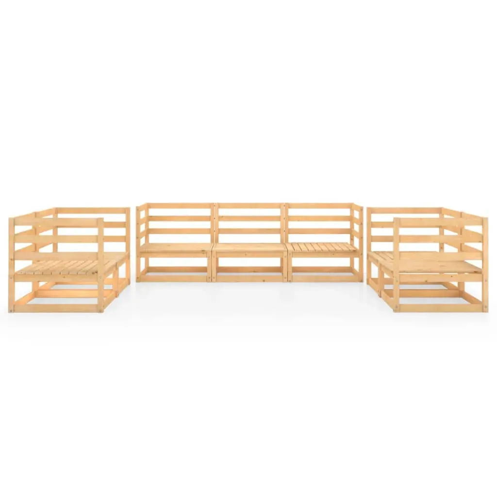 7 Piece Garden Lounge Set Solid Pinewood Price