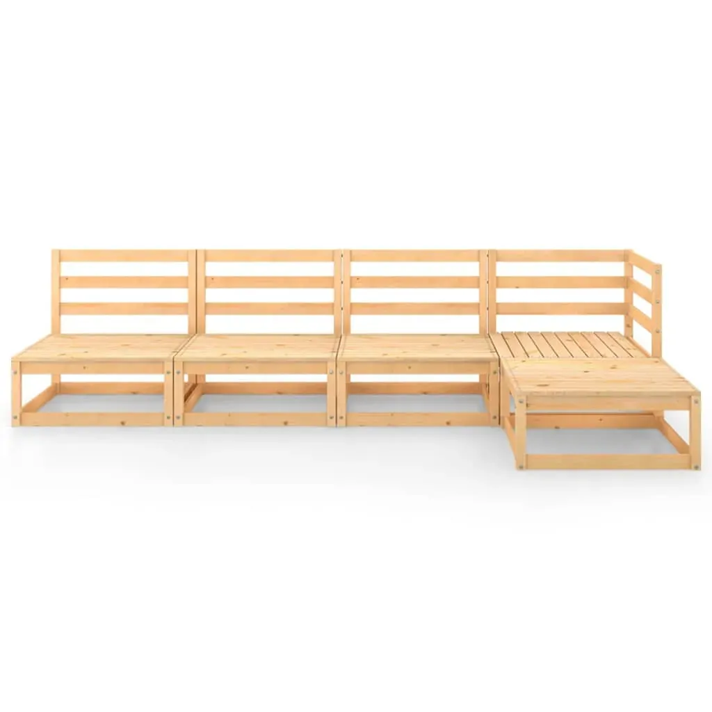 5 Piece Garden Lounge Set Solid Pinewood Price