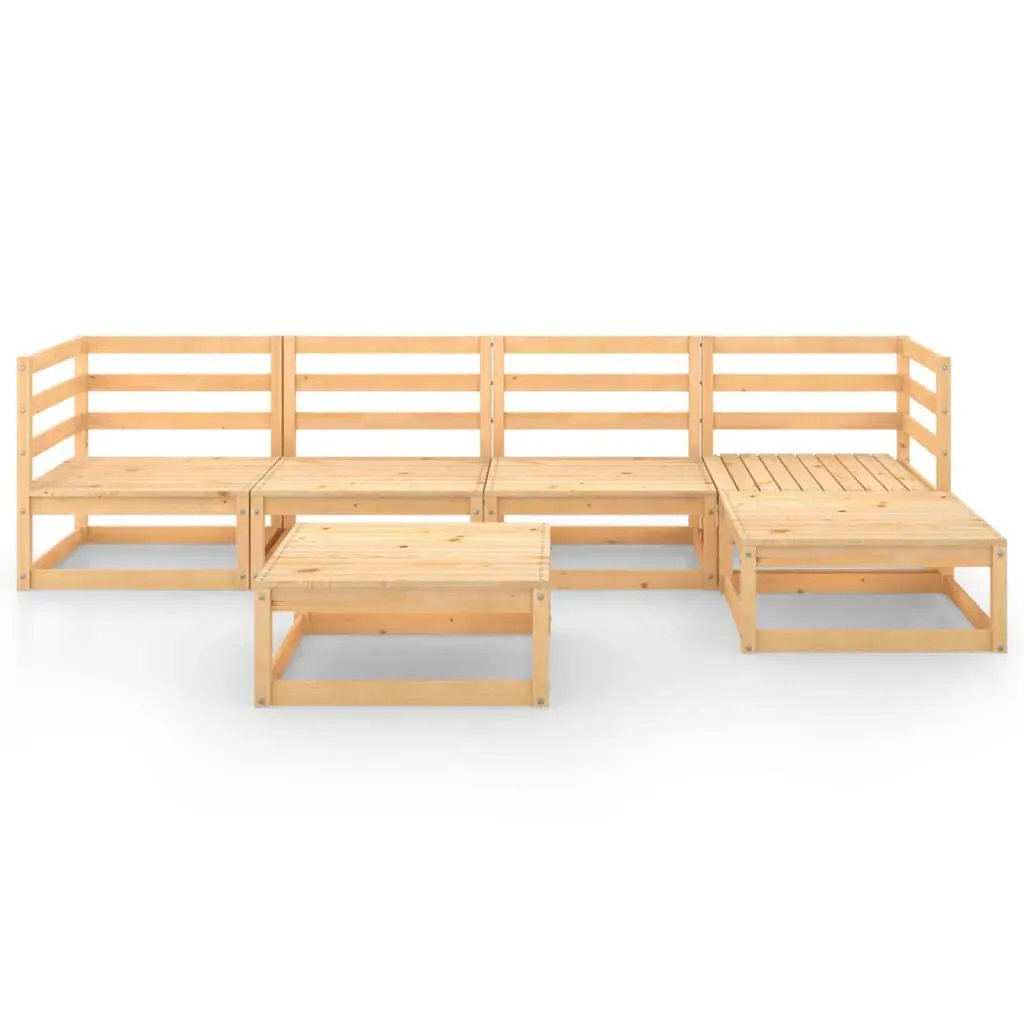 6 Piece Garden Lounge Set Solid Pinewood Price