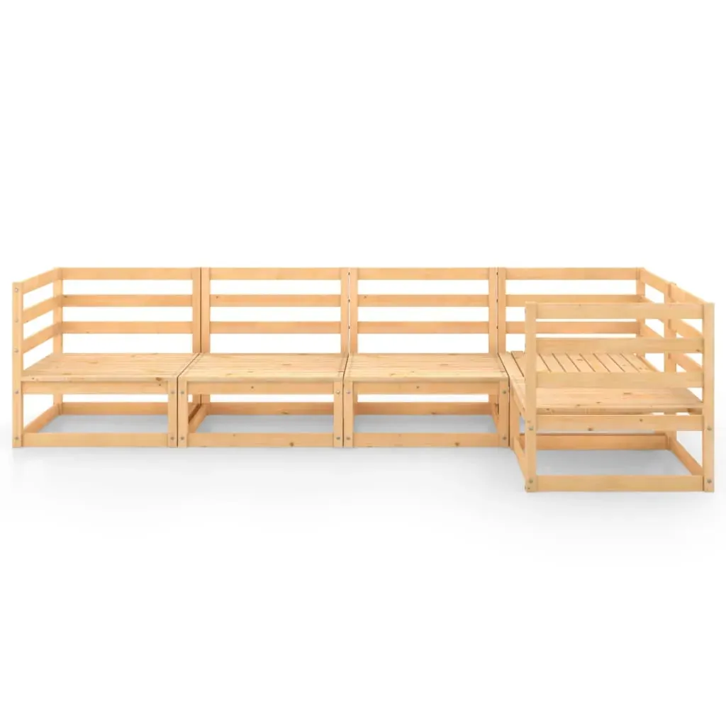5 Piece Garden Lounge Set Solid Pinewood Price