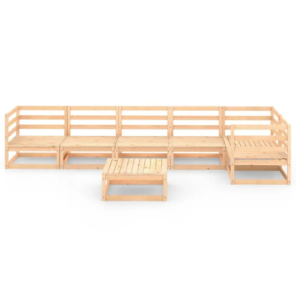 7 Piece Garden Lounge Set Solid Pinewood Price