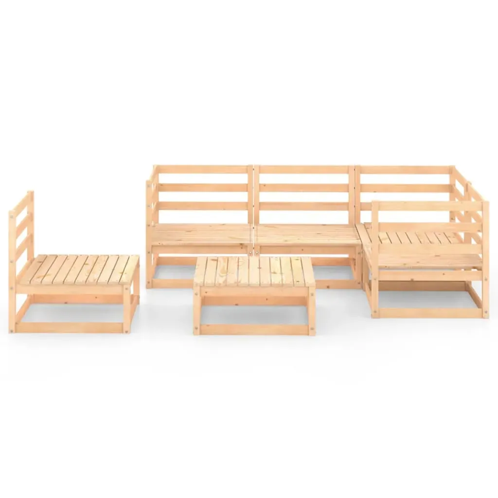 6 Piece Garden Lounge Set Solid Pinewood Price