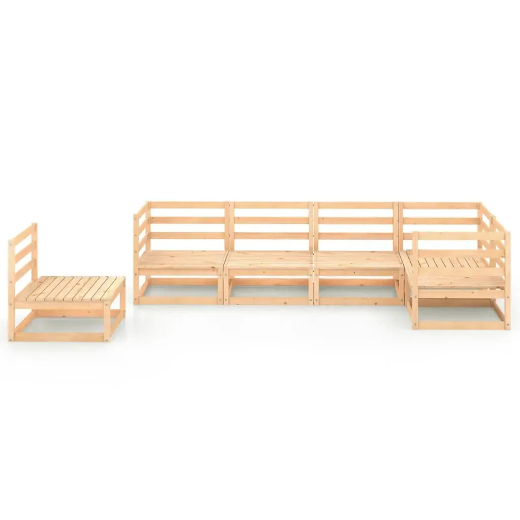 6 Piece Garden Lounge Set Solid Pinewood Price