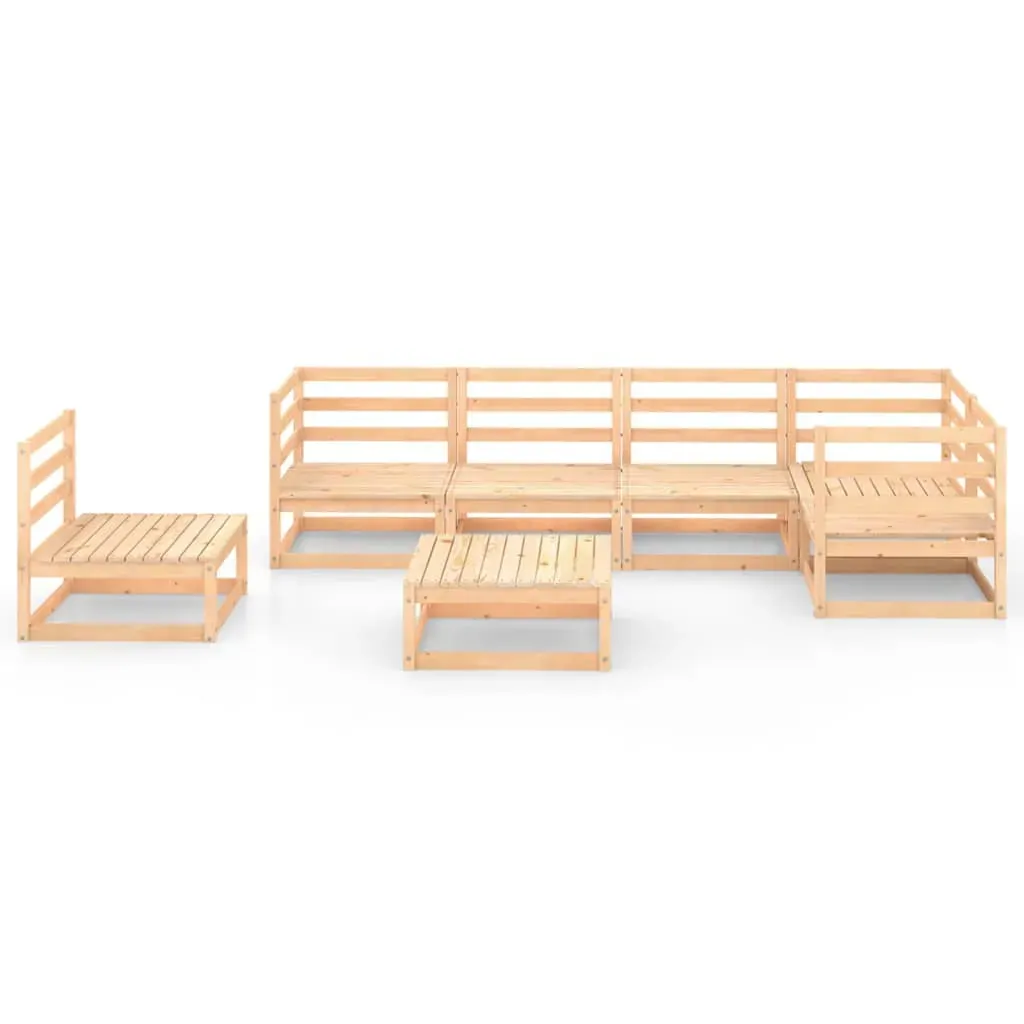 7 Piece Garden Lounge Set Solid Pinewood Price