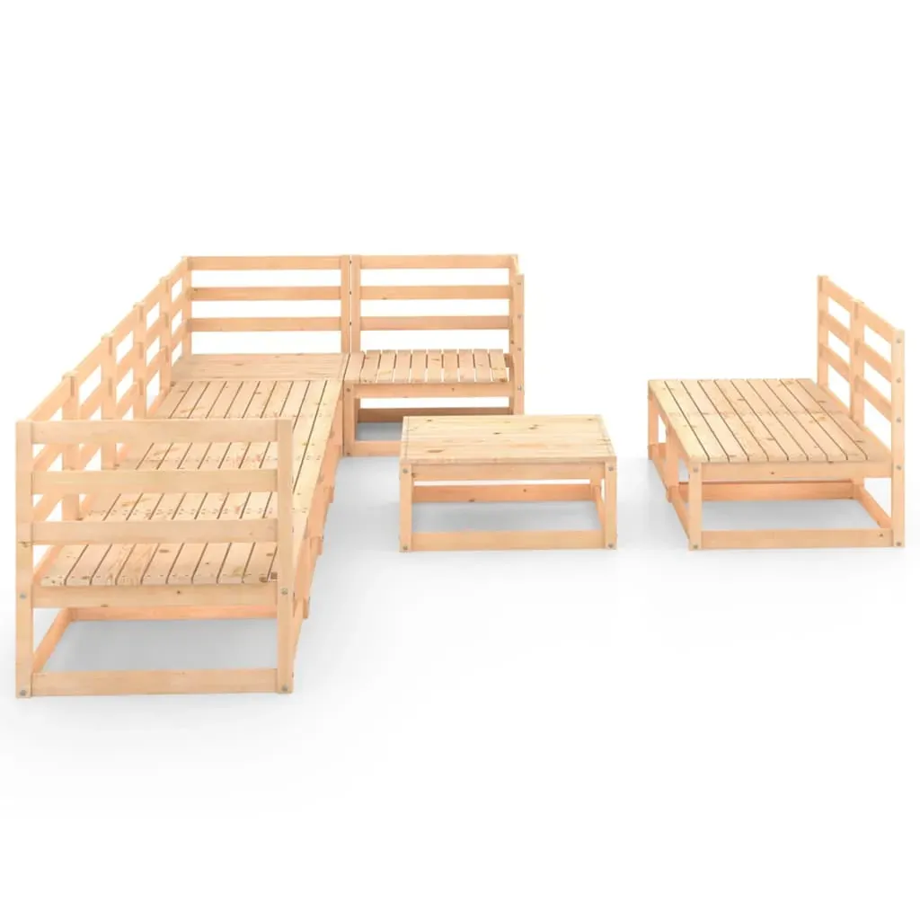 9 Piece Garden Lounge Set Solid Pinewood Price