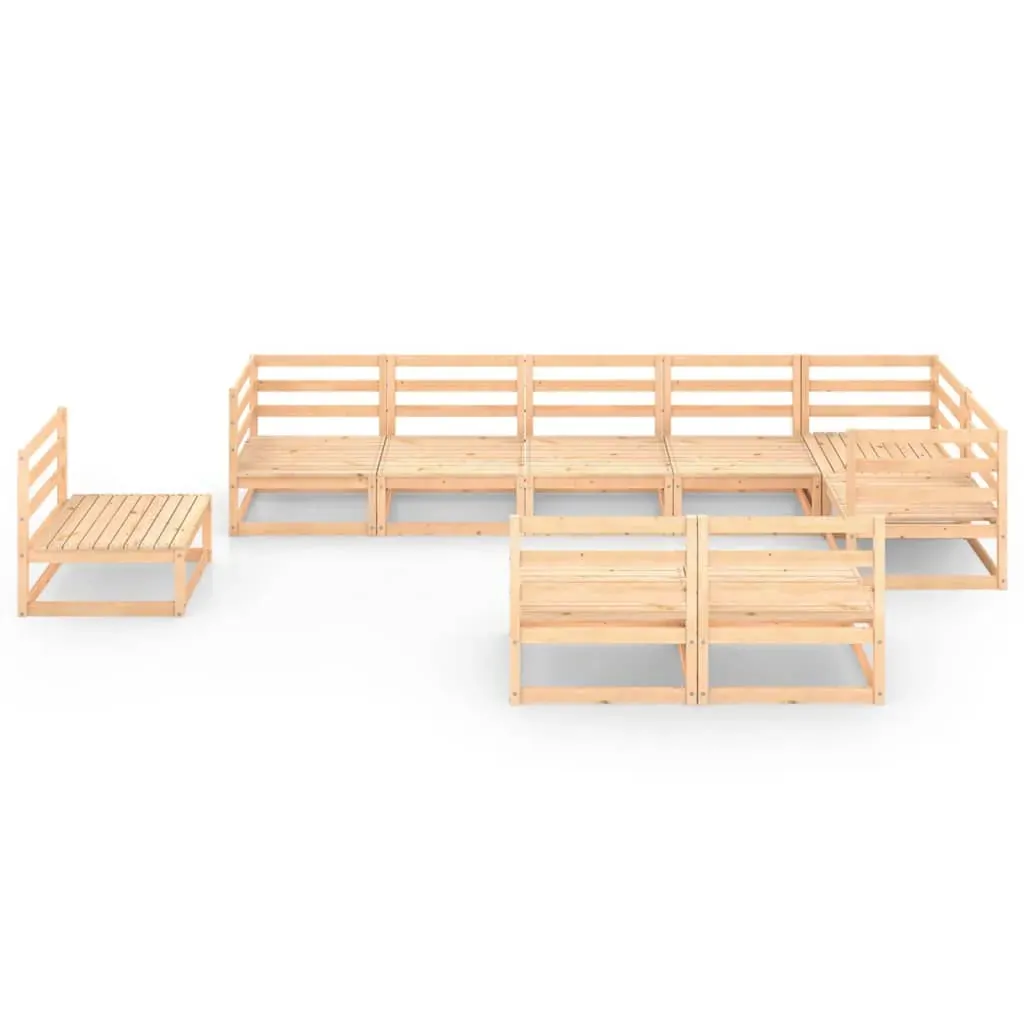 9 Piece Garden Lounge Set Solid Pinewood Price