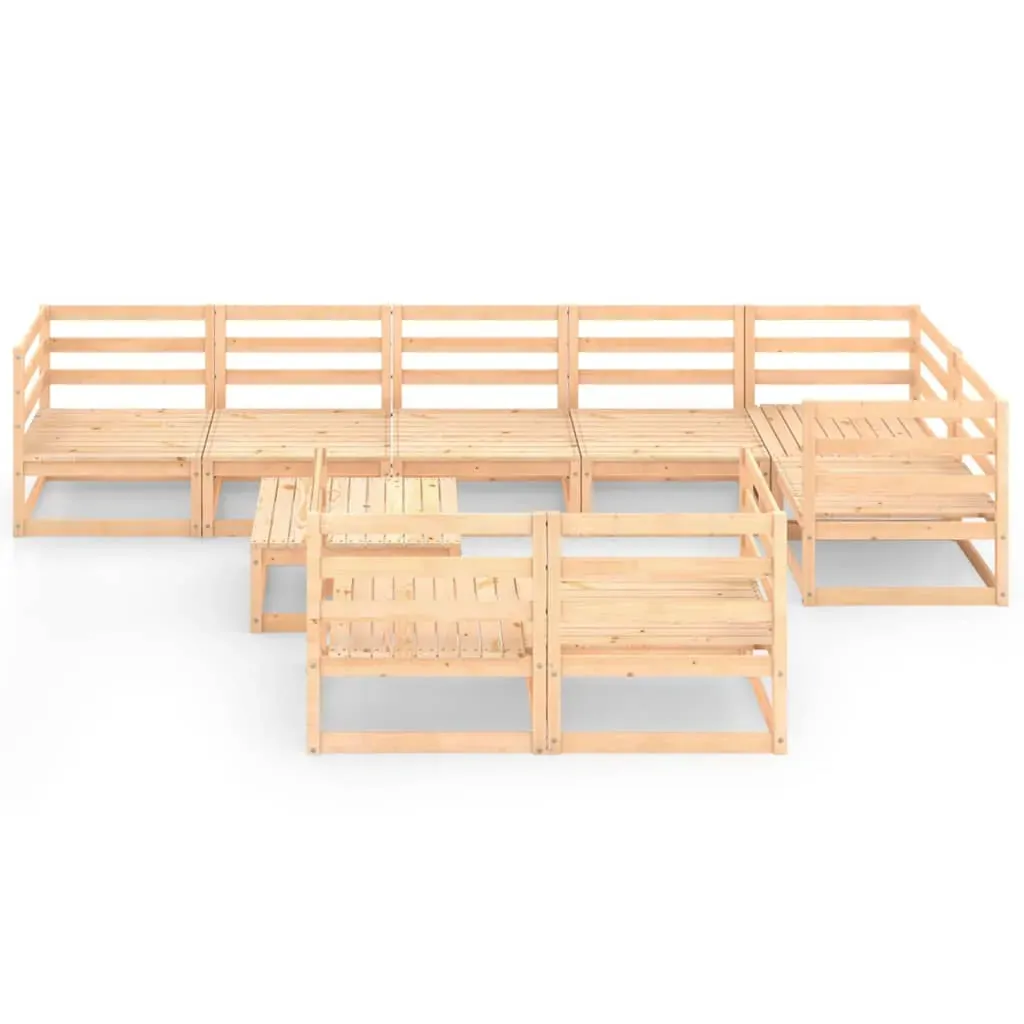 9 Piece Garden Lounge Set Solid Pinewood Price