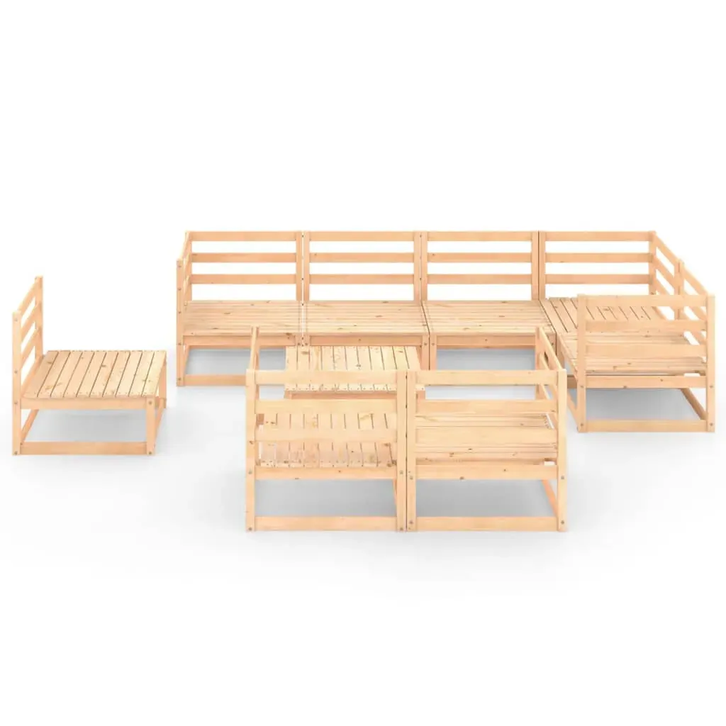 9 Piece Garden Lounge Set Solid Pinewood Price