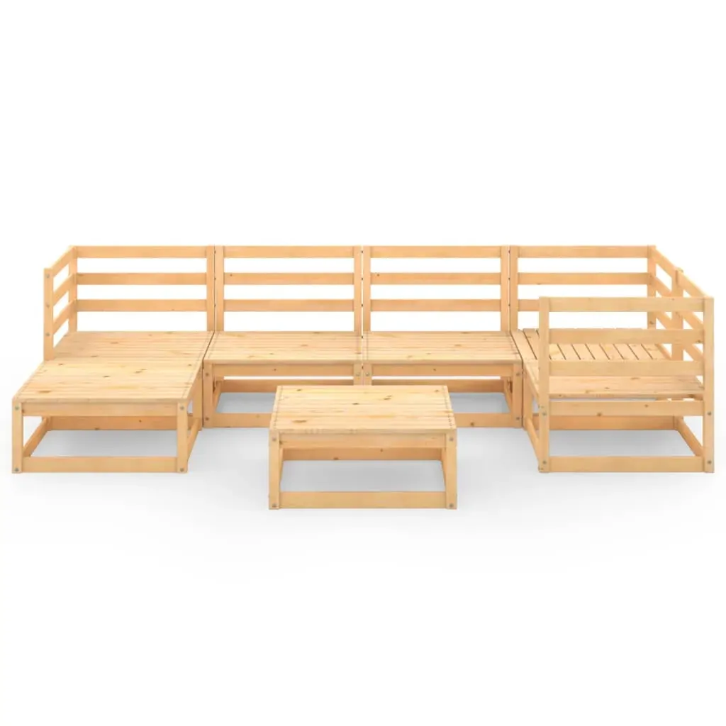 7 Piece Garden Lounge Set Solid Pinewood Price