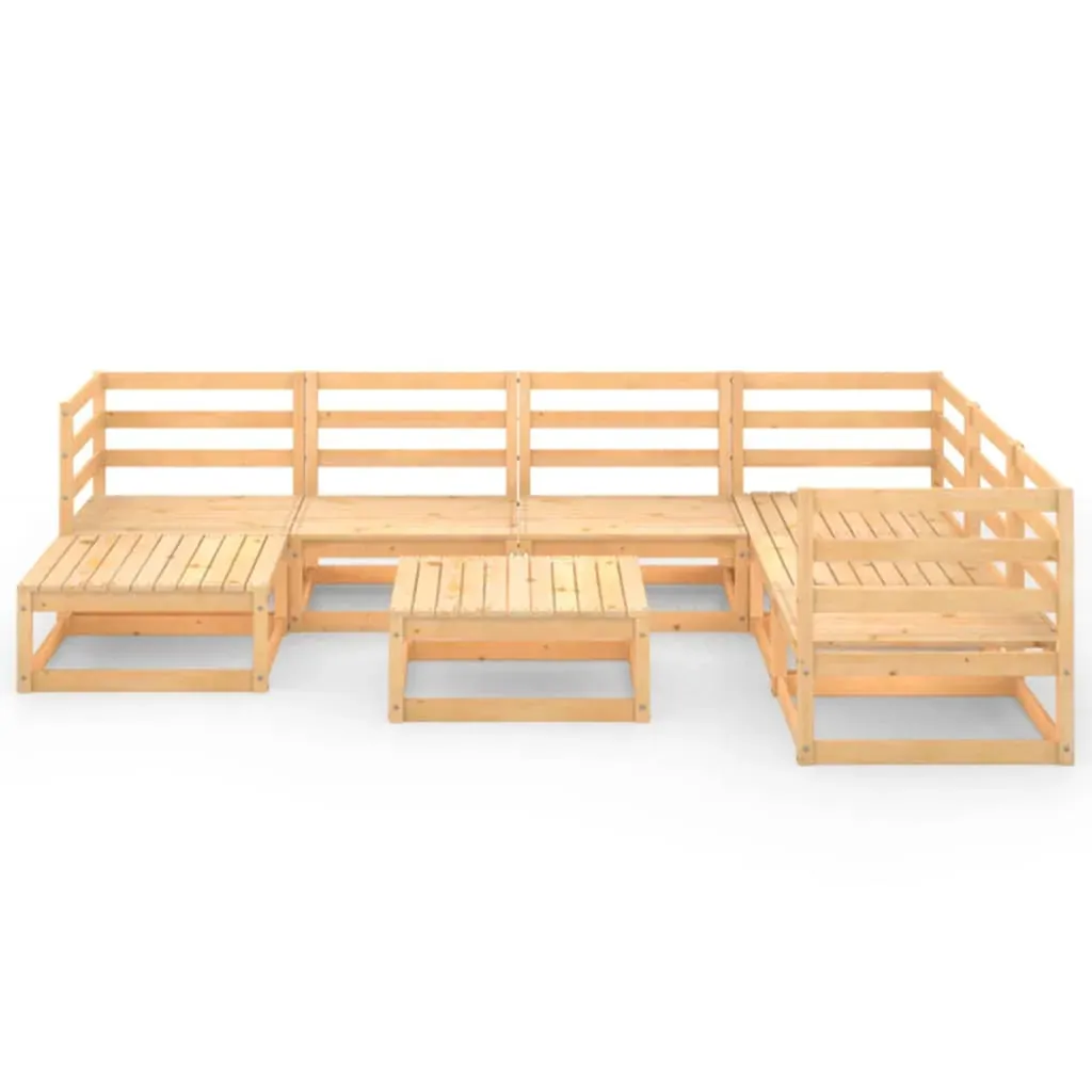 8 Piece Garden Lounge Set Solid Pinewood Price