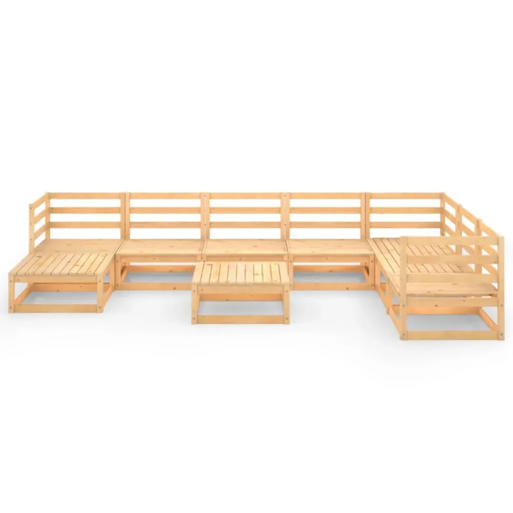 9 Piece Garden Lounge Set Solid Pinewood Price