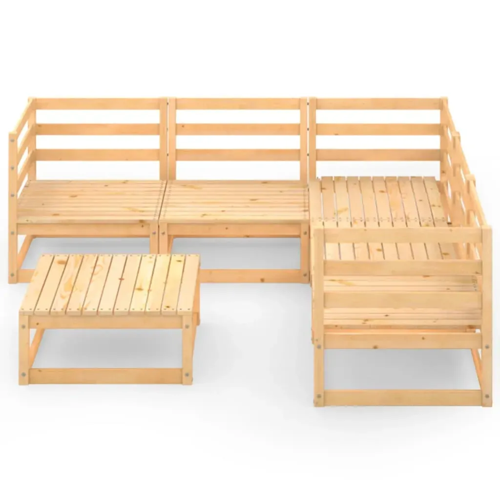 6 Piece Garden Lounge Set Solid Pinewood Price