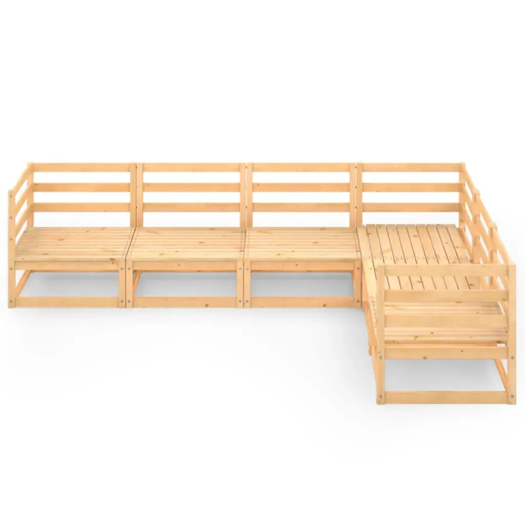 6 Piece Garden Lounge Set Solid Pinewood Price