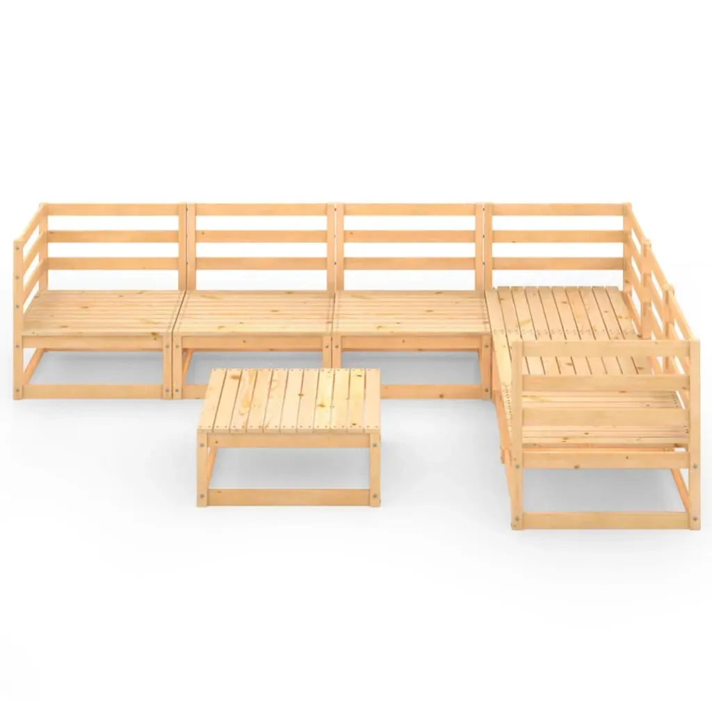 7 Piece Garden Lounge Set Solid Pinewood Price