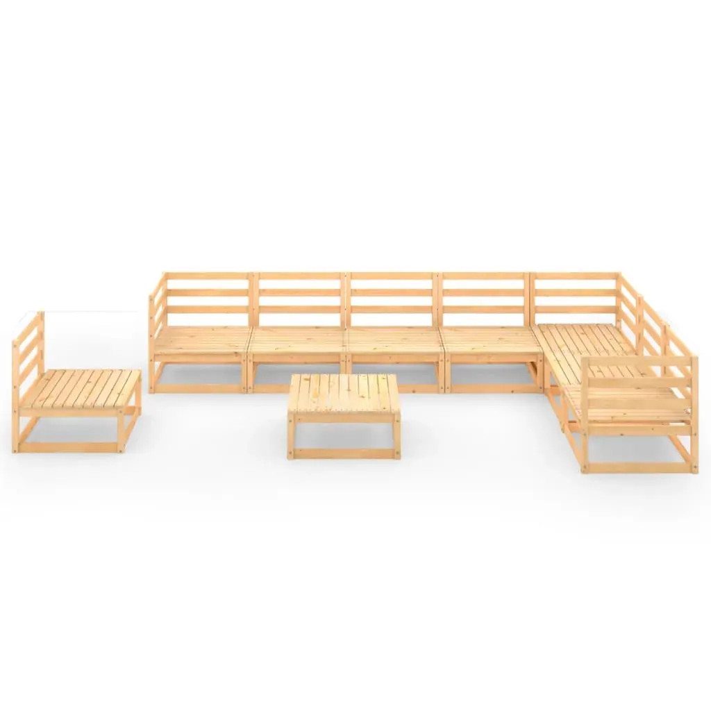 9 Piece Garden Lounge Set Solid Pinewood Price