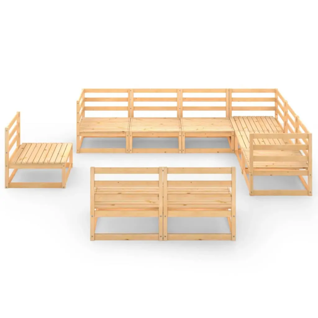 9 Piece Garden Lounge Set Solid Pinewood Price