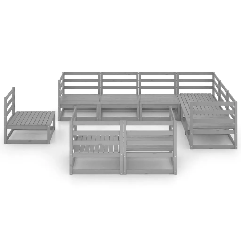 9 Piece Garden Lounge Set Solid Pinewood Price