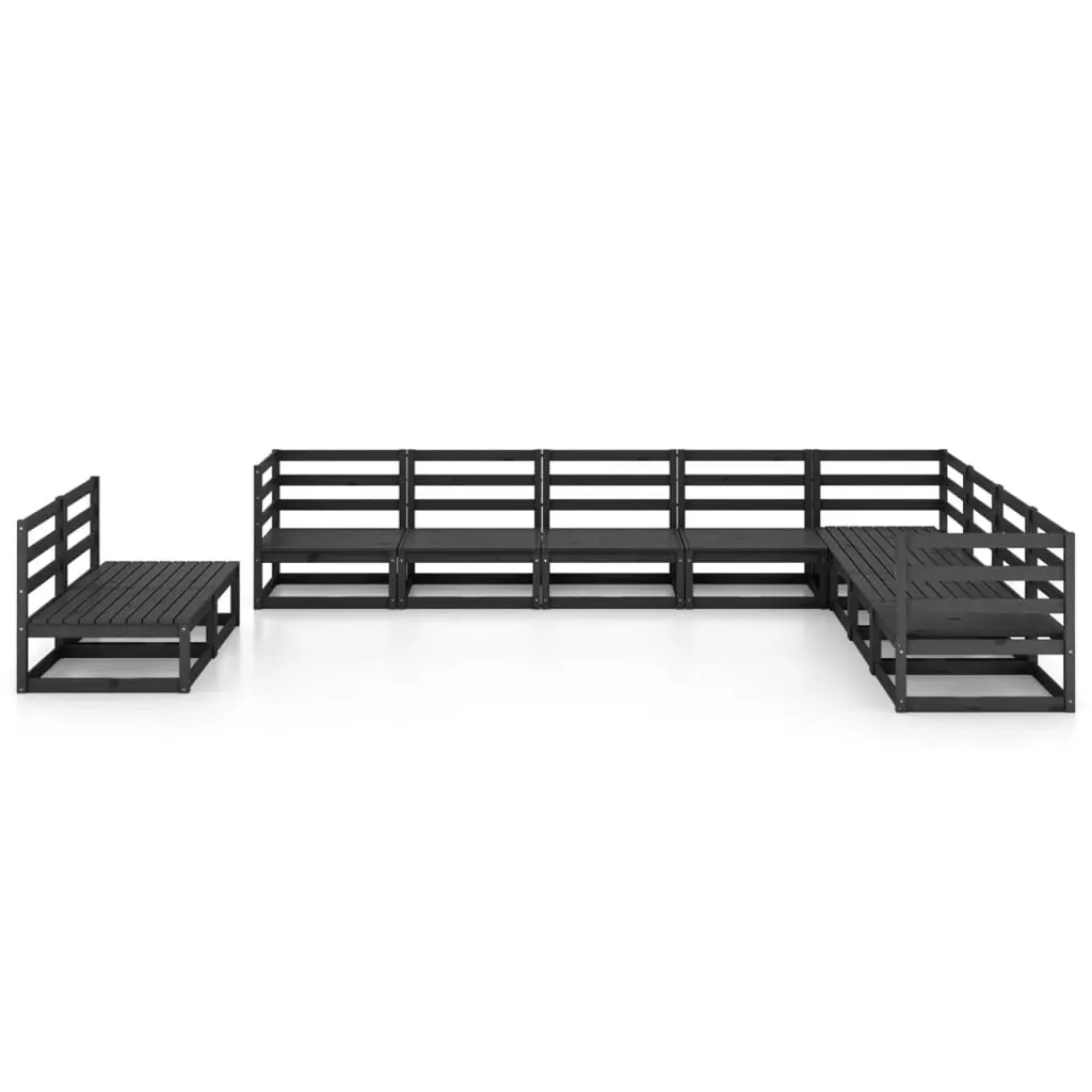 10 Piece Garden Lounge Set Solid Pinewood Price