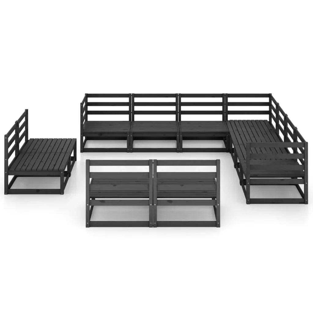 11 Piece Garden Lounge Set Solid Pinewood Price