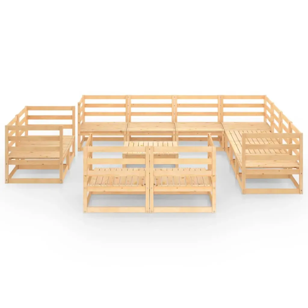 12 Piece Garden Lounge Set Solid Pinewood Price