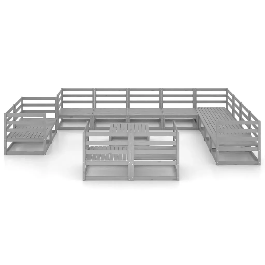 13 Piece Garden Lounge Set Solid Pinewood Price