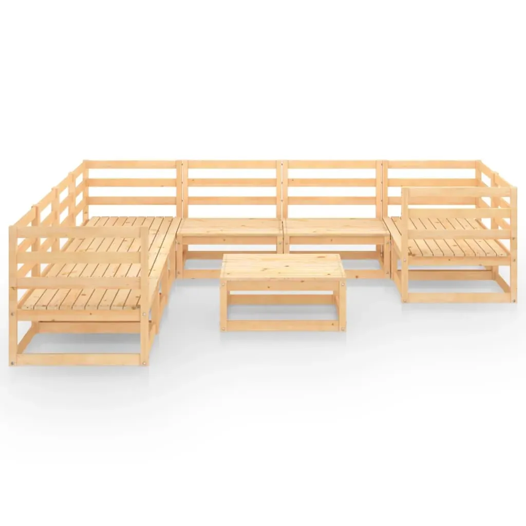 9 Piece Garden Lounge Set Solid Pinewood Price