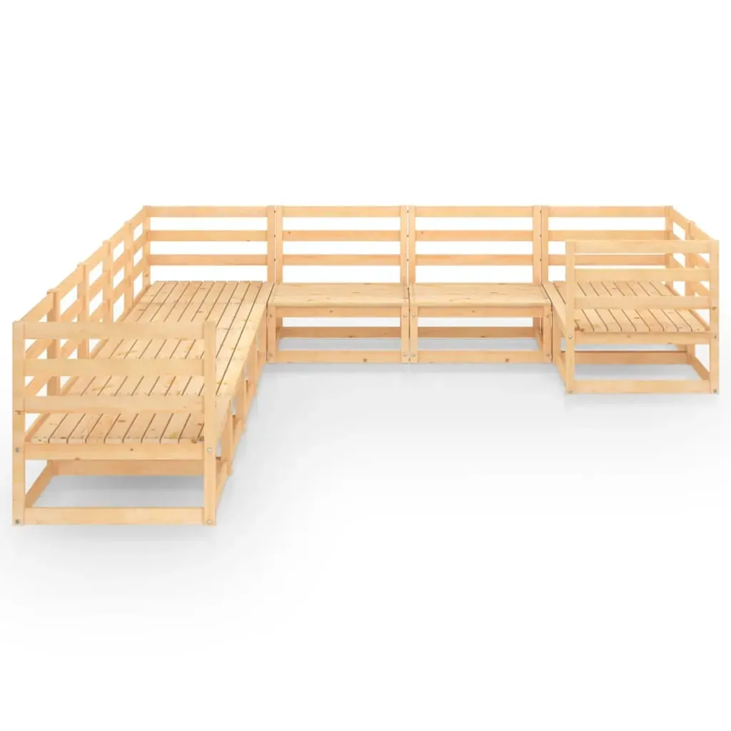 9 Piece Garden Lounge Set Solid Pinewood Price