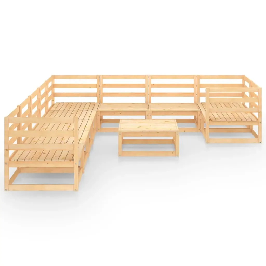 10 Piece Garden Lounge Set Solid Pinewood Price