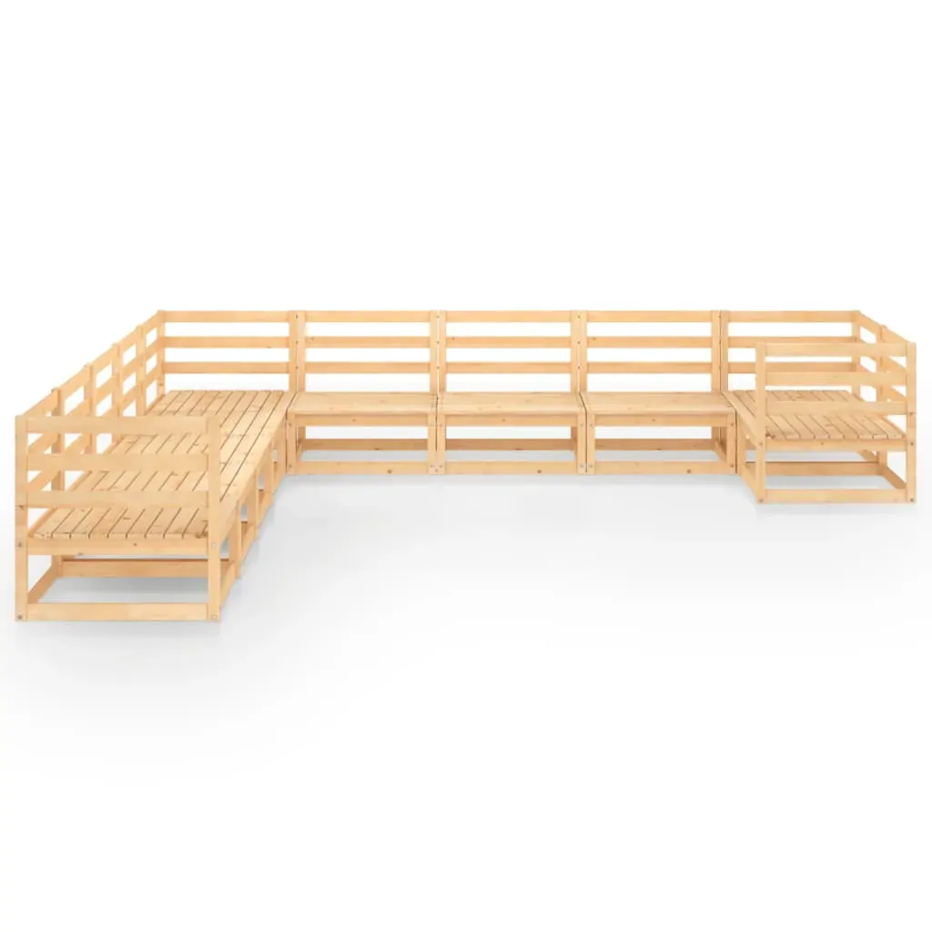 10 Piece Garden Lounge Set Solid Pinewood Price