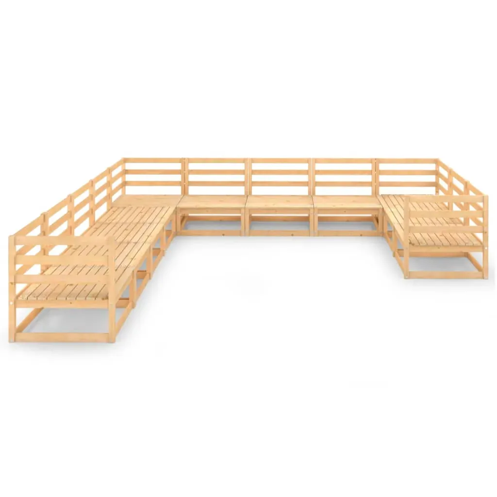 11 Piece Garden Lounge Set Solid Pinewood Price