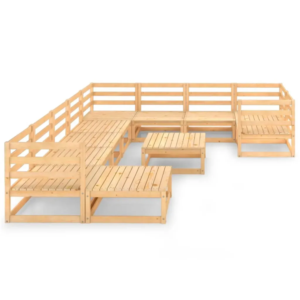 11 Piece Garden Lounge Set Solid Pinewood Price