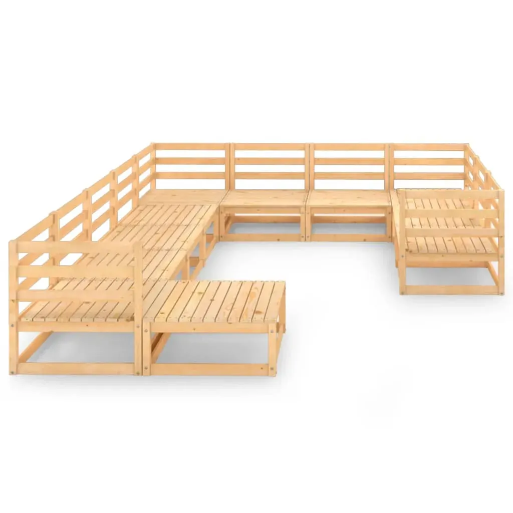 11 Piece Garden Lounge Set Solid Pinewood Price
