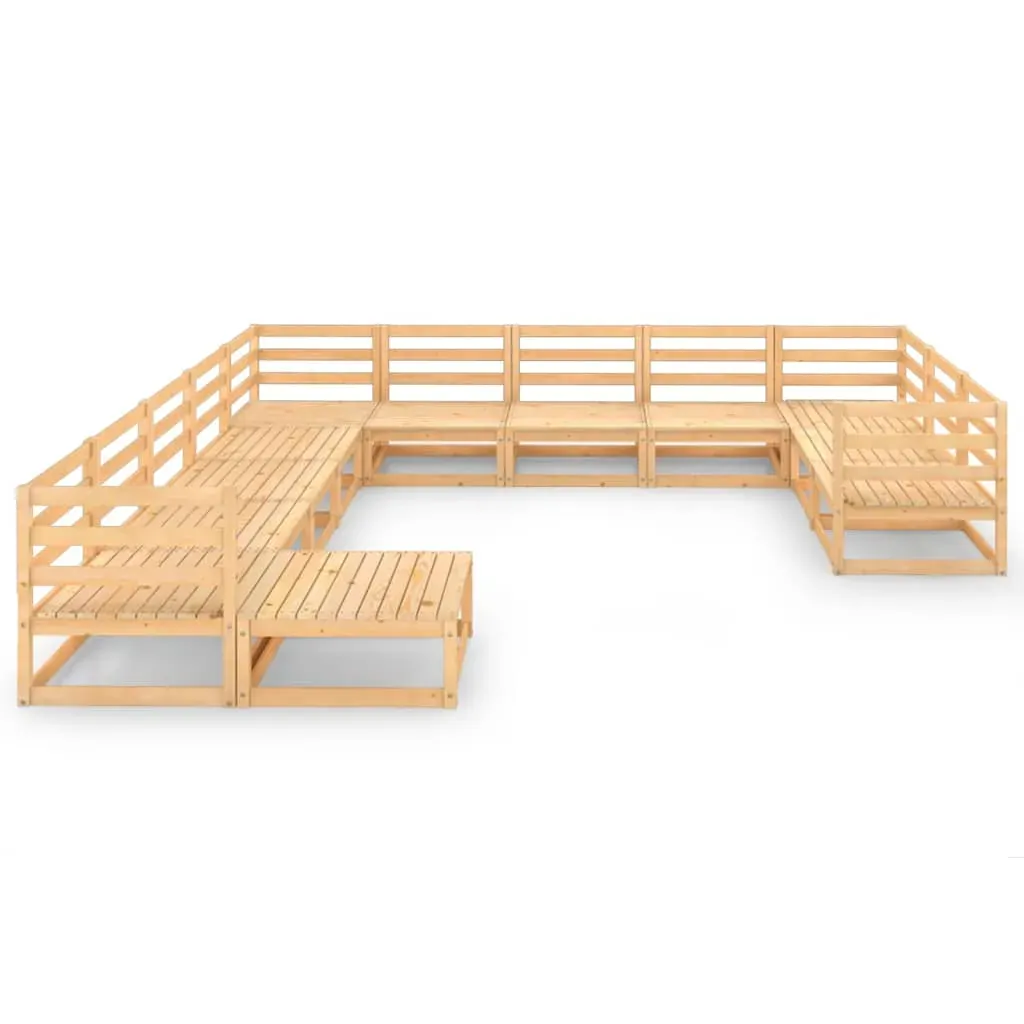 12 Piece Garden Lounge Set Solid Pinewood Price