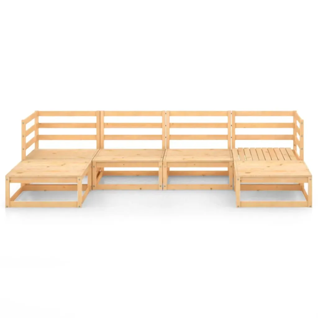 6 Piece Garden Lounge Set Solid Pinewood Price