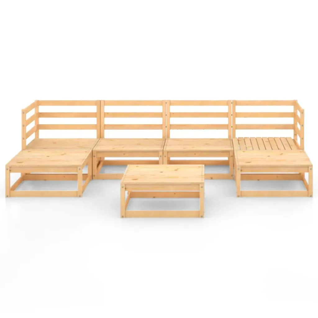 7 Piece Garden Lounge Set Solid Pinewood Price