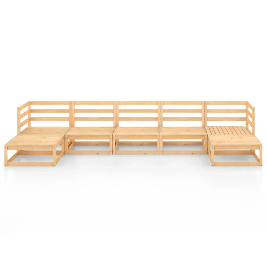 7 Piece Garden Lounge Set Solid Pinewood Price