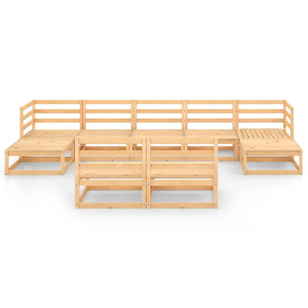 9 Piece Garden Lounge Set Solid Pinewood Price