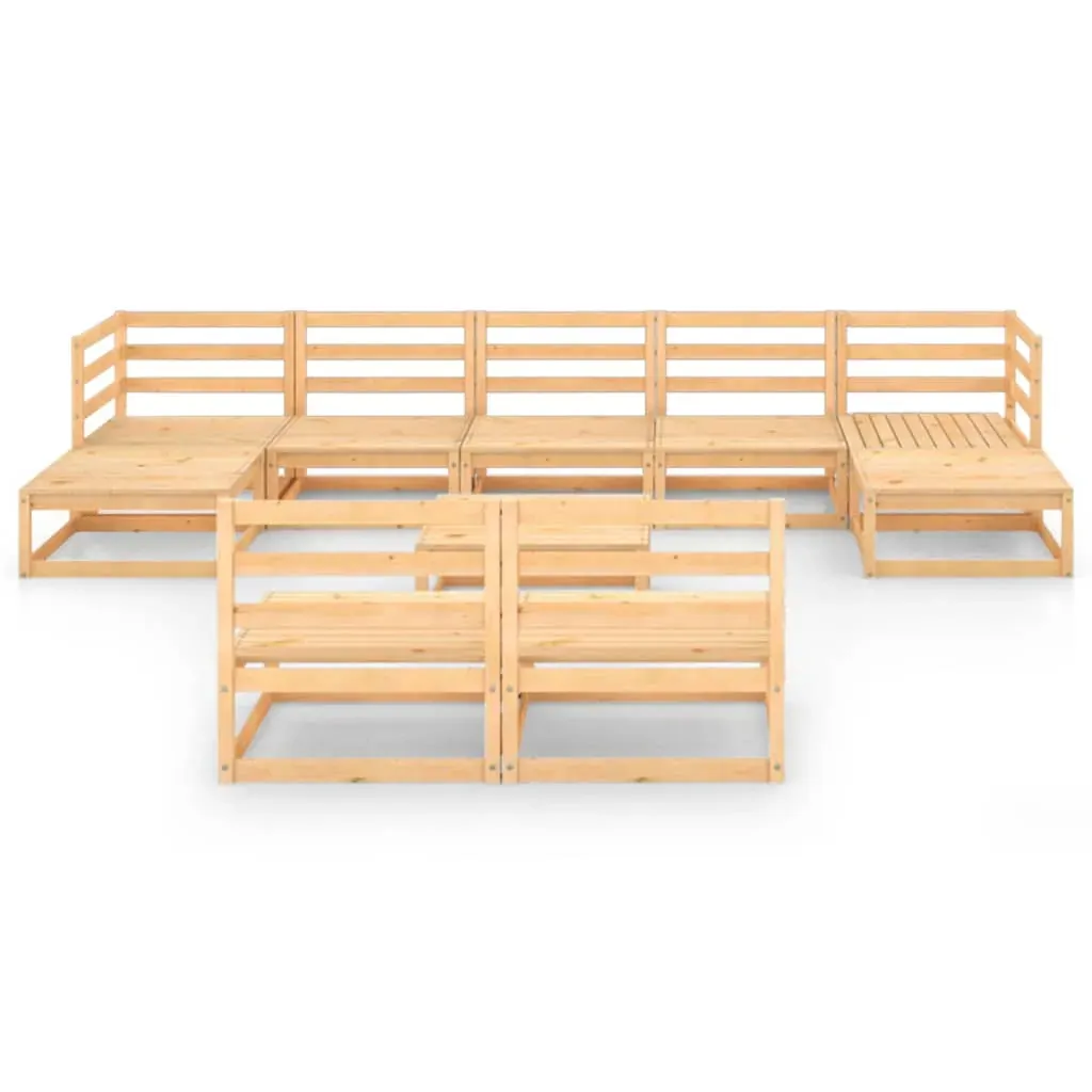 10 Piece Garden Lounge Set Solid Pinewood Price