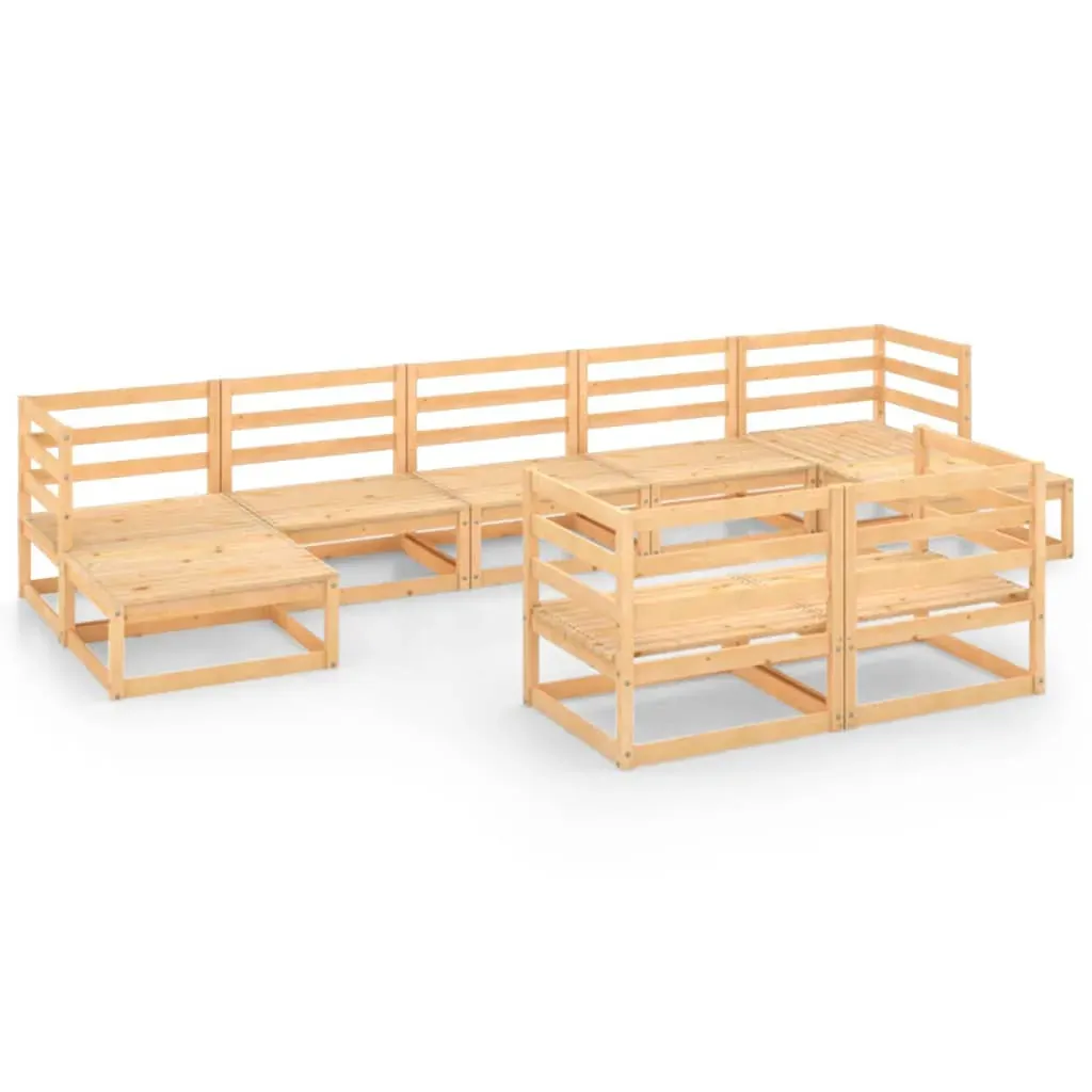 9 Piece Garden Lounge Set Solid Pinewood Price