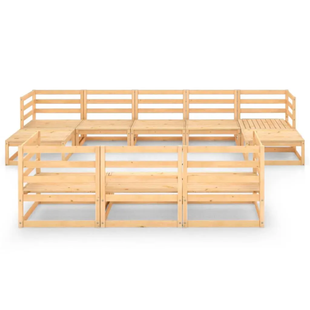 10 Piece Garden Lounge Set Solid Pinewood Price