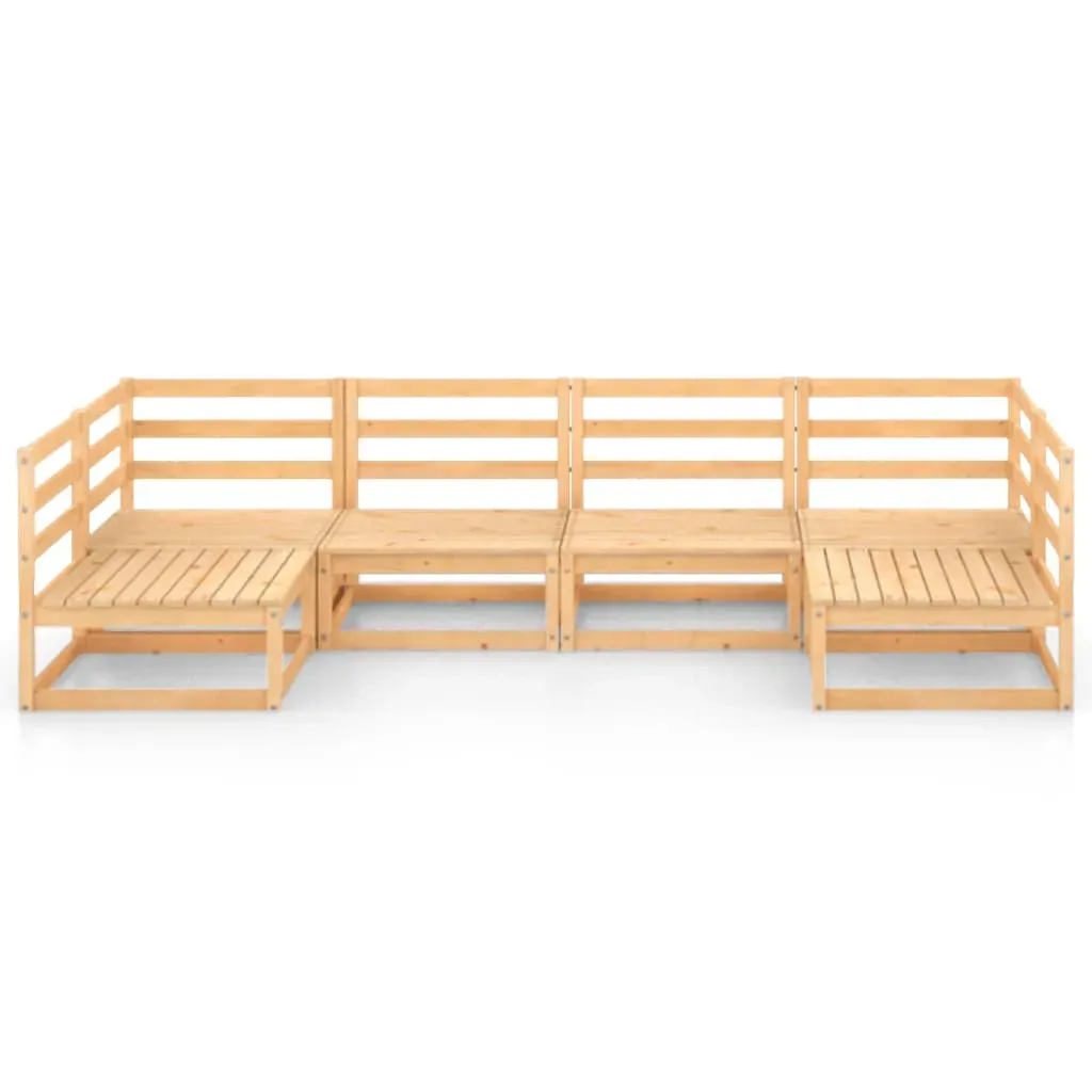 6 Piece Garden Lounge Set Solid Pinewood Price