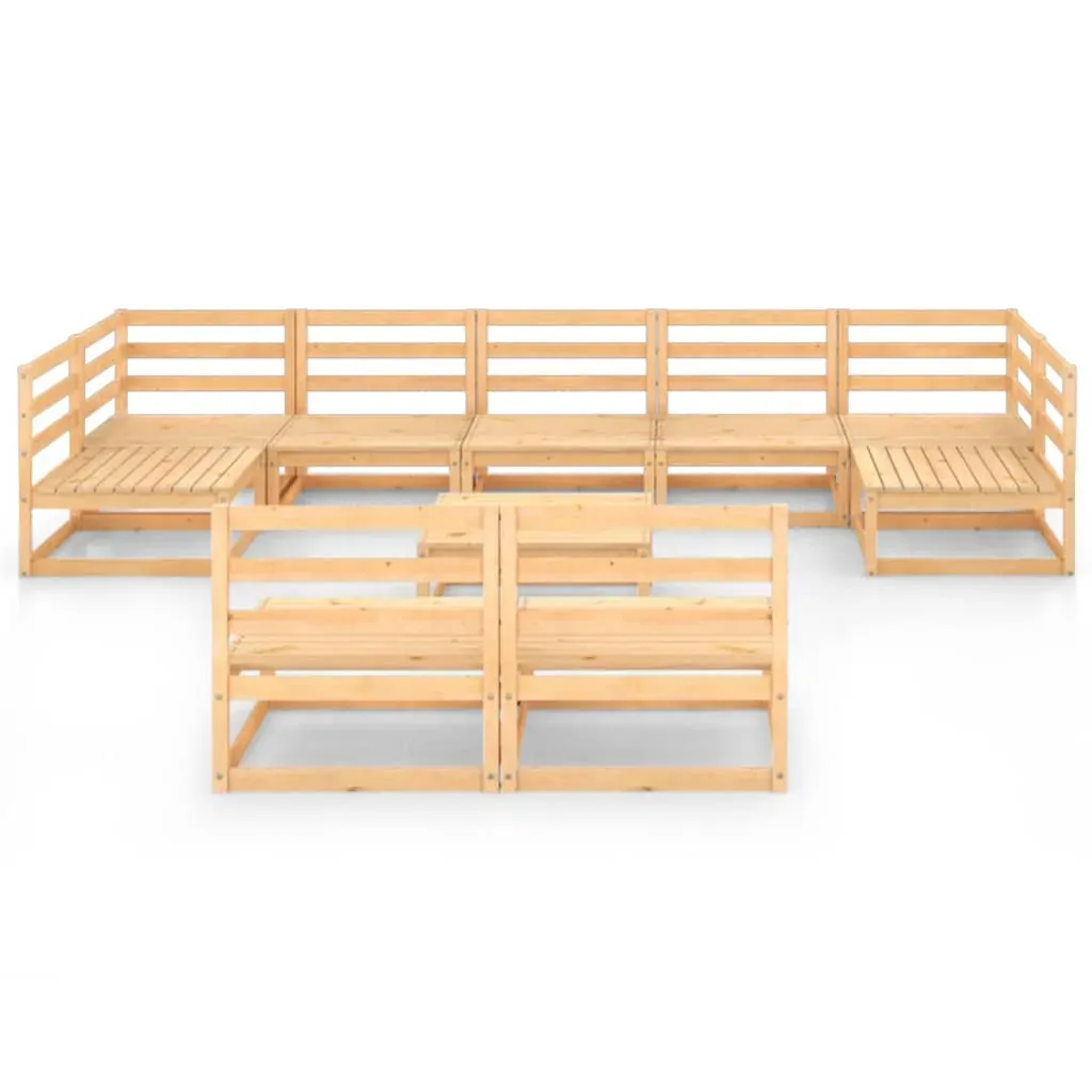 10 Piece Garden Lounge Set Solid Pinewood Price