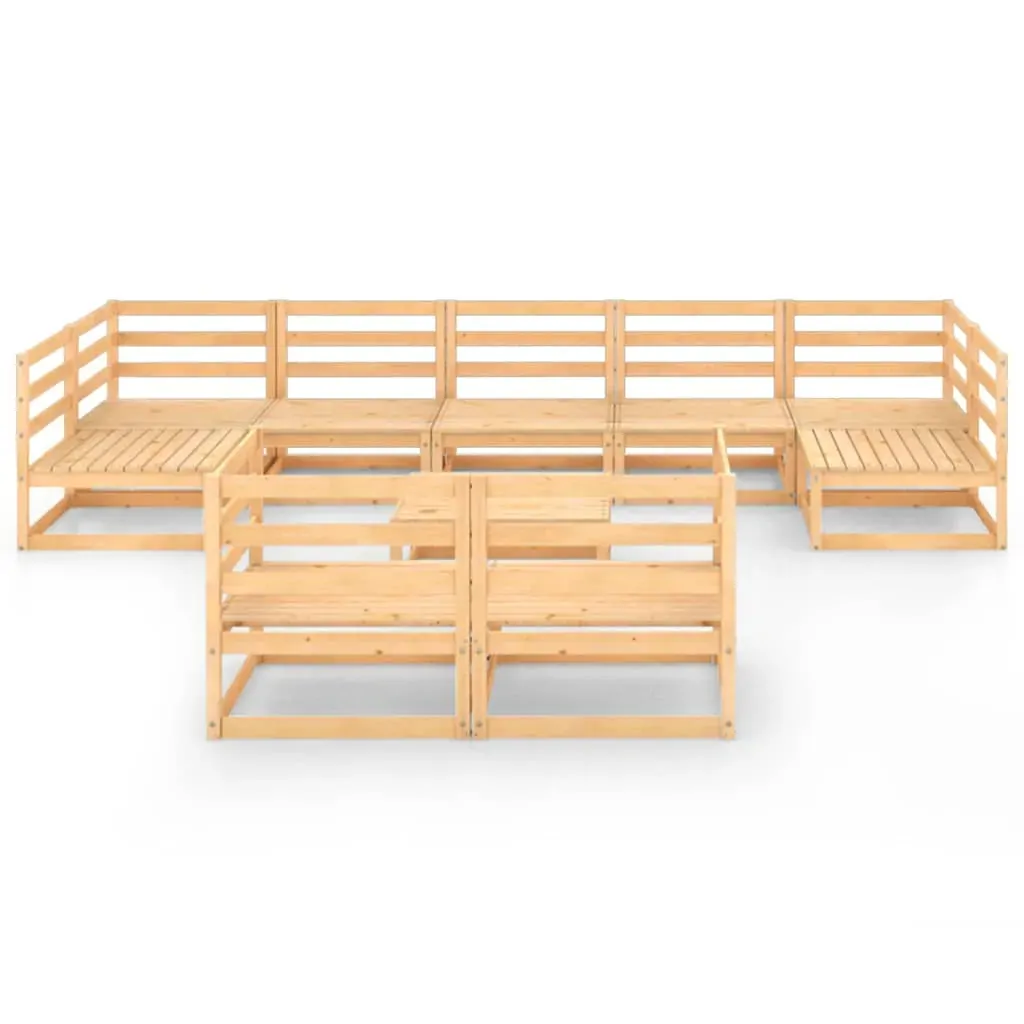 10 Piece Garden Lounge Set Solid Pinewood Price